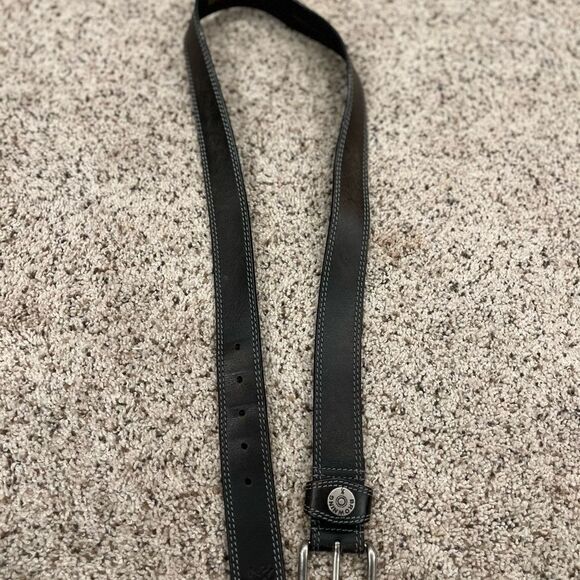 Men's dark brown browning Leather Belt - Picture 1 of 2